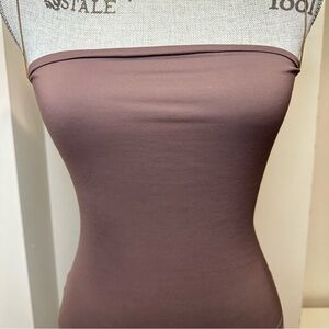 Meshki Skinny Strap Mauve Bodysuit Womens Small